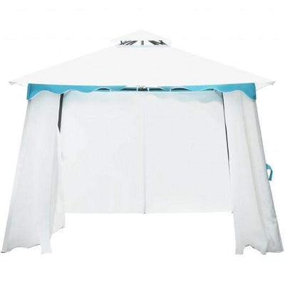 Starwood Rack Canopies & Gazebos 2-Tier 10' x 10' Patio Gazebo Canopy Tent w- Side Walls